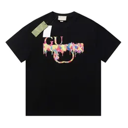 mody mężczyzn designerka T Shirt T -koszulki męskie graffiti główne graffiti druk tee top swobodny luźny hopowy hopowy zaokrąglony okrągła szyjka bawełniana koszulka z krótkim rękawem