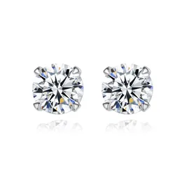 S925 Silver Moissanite Stud Earrings Jewelry Europe Fashion Women Four Claw Super Flash Moissanite Exquisite Earrings Women's Wedding Party Valentine's Day Gift SPC