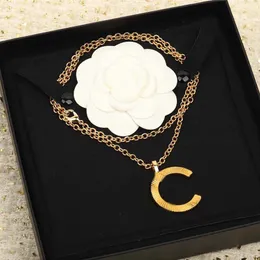 2023 Luxury Quality Charm Pendant Sweater Halsband Långkedja i 18K Guldpläterad Have Box Stamp PS7578A207G