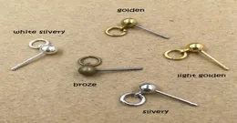 413mm Earrings hook base Back Stoppers clip Jewelry Making DIY Accessories sliverygoldenbrozeetc bead design5275977