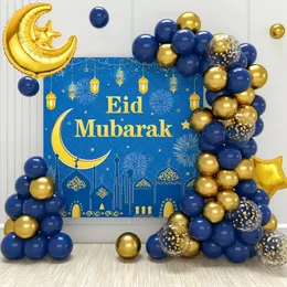 Eid Mubarak Balony Ramadan Decoration 2024 Kareem Party Muzułmański Islamski wystrój Happy Al Adha 231225