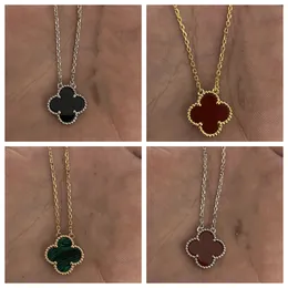 Collana a trifoglio a quattro foglie miscelato gioielli classici collane a pendente classiche crane d'argento oro collana di fiore verde per faro per le perle