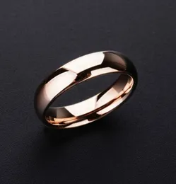 Anel novo de alta qualidade 1 peça em tom de ouro rosa anéis de casamento de tungstênio 23468 mm de largura faixa cúpula para homem e mulher 2103104995066