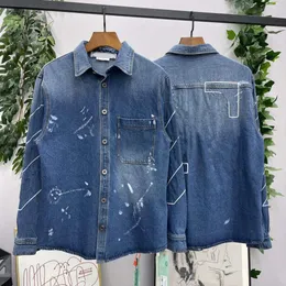 Aaaaa denim ceket erkek ceketler tasarımcı beyzbol ceket moda ceket işlemeli polo gömlek erkekler rahat gömlek