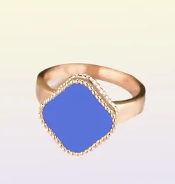 Fashion Classic Lucky 4Four Leaf Clover 3 Color Ring Perlmutt 18K vergoldeter Ring Damen und Mädchen Valentinstag 039er Tag M6492648