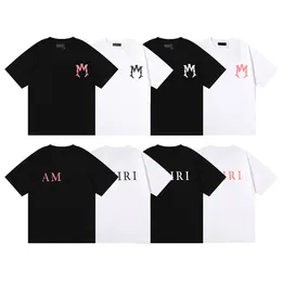 Designer A Miri Mens Tshirt Womens T Shirt Par Street Fashion Brand Shirt Tryck Amirs Kort ärm Casual Loose Men's T-shirt Rund halsstorlek S-XL