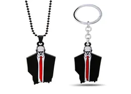 Keychains Game Hitman 2 Metal Keychain Pingente Chain Chain Chaker Colares Key Chains Keyrings Car Saco de Keyring Jóias L2891584