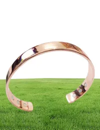 Ímã de cobre puro energia saúde aberta pulseira banhada a ouro rosa simples pulseira saudável cura jóias gift95621205282116