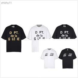 Galerilerin Tasarımcısı Tees Depts Tişörtleri Lüks Moda Erkek Marka Marka Kısa Kollu Hip Hop Sokak Giyim Üstleri Giyim Giysileri PKQS