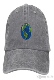 pzx Мужская и женская классическая джинсовая регулируемая бейсболка с земным шаром, шляпа для папы, низкопрофильная, идеально подходит для улицы2754804