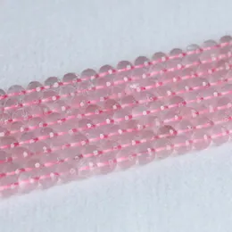 Loose Gemstones Natural Genuine Rose Quartz Clear Pink Crystal Faceted Round Stone Beads 8mm 10mm 12mm 15" 05099