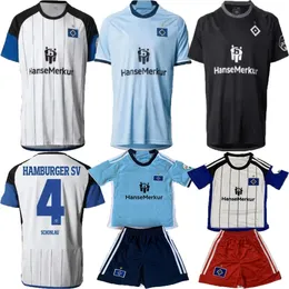 23 24ハンブルガーSV Vagnoman Leibold Mens Soccer Jerseys 2024 Bilbija Kittel Benes Glatzel Konigsdorffer Home Away Football Shirt Man Kids Kit Uniforms