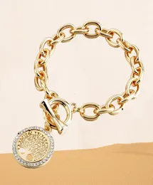 Szelam Gold Chain Rhinestone Tree of Life Charm Bracelets for Women New Designer 2020 Vintage Barkles Woman4622183