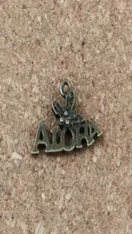 200Pcs lots Antique bronze Alloy ALOHA Charms Pendants For Jewelry Making Bracelet Necklace DIY Accessories 21x14mm6791845