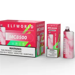 Elfworld MC 8500 sbuffi 15 gusti 600 mAh 0% 2% 5% 16 ml E-liquid Dimensione portatile Eccezionale design Eccezionale Design Eccezionale Vendita a caldo VAPE VAPE PEN CHETHOLESION KIT