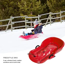 Kunststof sneeuwslee Slee Sneeuwspeeder Slee met trektouw Rodel Winterslee Kid Sneeuwscooter voor wintersport Sneeuwslee 2 231225