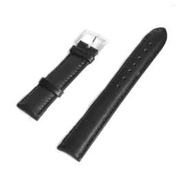 Watch Bands 22mm Flat Genuine Leather Replacement Band Strap Watchband Black Brand Horlogeband Cinturino Correa De Reloj