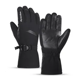Зимние лыжные перчатки с сенсорным экраном, теплые мужские мотоциклетные перчатки Guantes, ветрозащитные, водонепроницаемые, для сноуборда, термобелье 231225