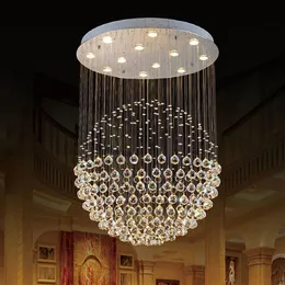 Yeni Modern LED K9 Ball Crystal Chandeliers Kristal Kolye Işık Avize Işıkları Avize Açık Top Tavan Light231c