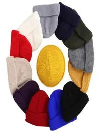 2019 zimny kapelusz mężczyzna zimowa jesień i zima kolor stały dziki właściciel arbuz Hip Hop Knit Wool Hat Cap Cap Man Hat9819700