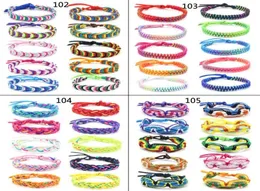 10 piezas de 10 piezas colorido colorido nepal tejido pulseras de amistad con un cierre de nudo deslizante unisex mezcla ajustable color random8961385