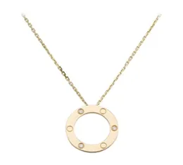 Collar de amor con tornillo de joyería de marca famosa para mujeres y niñas, collar con colgante deslizante de acero de titanio 316L, collares Collier Femme Classic 3271663