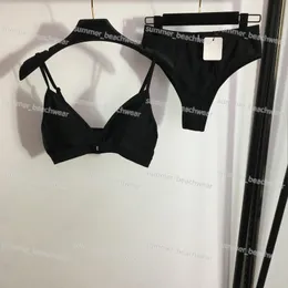 Designer Printed Swimsuit V Neck Push Up Bra Briefs Set Sexy Backless Bikini For Summer Beach Surfing Swimwear