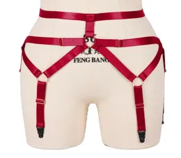 Bälten kroppssele kvinnor strappy ben strumpor bälte midja suspender bur punk gotisk plus storlek elastisk dans cosplay rave wear Clothi3813295