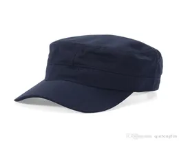 Mann Frauen Militär Hüte Sailor Gorras Patrol Caps Weibliche Baumwolle Baskenmützen Solide Visier Militär Kappe Hut Sonne Panama top marine Chapeu Fem5141103