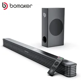 Динамики BOMAKER 150 Вт 2.1 Звуковая панель для телевизора Аудиосистема для домашнего кинотеатра Динамики Bluetooth SoundBar Поддержка сабвуфера Коаксиальный оптический динамик AUX
