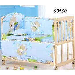 5pcsset Baby Crib Bumper Cartoon Design 100 Cotton Baby Bedding Set Bumper Childrens Bed Protector Room Decor ZT19 2205191867711