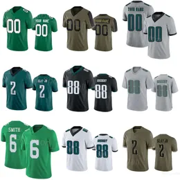 Män kvinnor ungdomsfotboll 0 Dandre Swift Jerseys 6 Devonta Smith 88 Goedert 32 Reed Blankenship 52 Zach Cunningham 2 Darius Slay 41 Nicholas Morrow Green Black White