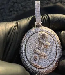 Anpassad rund spinning hänge 14k inledande bokstav Skriv ditt brev cz hiphop hänge bling bling hip hop smycken för gåva3363074