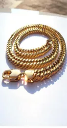 Modell Thick Chunky 10MM L MIAMI LINK Chain HEAVY 18 k Solid Yellow Gold Necklace Men 24quot3489182