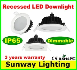 Downlights 2015 novo recesso downlight led quadrado 5w 7 9 12 15 regulável redondo led para baixo luzes ip65 à prova dip65 água ac 85265v dhl frete grátis