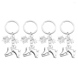 Keychains Skate Keychain Bag Hanging Ornament Skating Gifts Decorative Skates Snowflakes Car