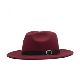 Jesień i zimowe koreańskie wełniane wełniane czapki klamra duża brzeg poczuta czapka zwykła wysokiej jakości 2020 Nowa moda okrągła hat20890359625086