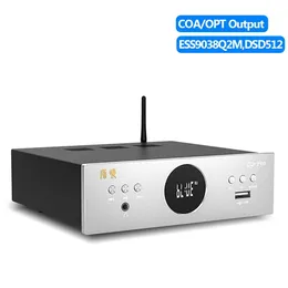 Разъемы Trasam d3pro hifi Bluetooth 5.0 DAC USB/Coaxial/Optical, чип ESS9038Q2M, DSD512 PCM768KHZ Digital Turntable Усилитель наушников -поворота