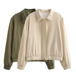 Giacche da uomo Giubbotto bomber da donna Elegante cappotto corto Primavera Autunno Abbigliamento casual Cappotti frangivento a maniche lunghe da donna in capispalla