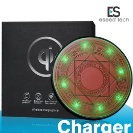 Chargers Hot Comic Magic Array Wireless Charger 10W Qi Wireless Universal Fast Charging Pad för iPhone Charger Samsung Smartphone med RETA