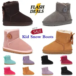 Ugg Uggskid Mini Boot Kids Boots Designer Baby Shoes Boys Girls Moon Pink Brown Platform Toddler【Code ：L】Enfant Infant Youth Children Winter Snow Booties