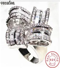 Vecalon Deluxe Promise Ring 925 sterling silver Diamond Big Engagement Wedding band rings for women Party Jewelry8833591