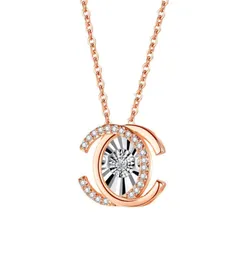 designer necklace jewellery Pendant necklaces diamond Clacle chain Titanium steel Gold-Plated Never Fade Not Cause Allergic; Store/21621802 Model BTA14159660