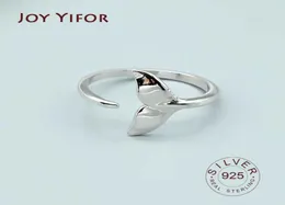 Wysokiej jakości moda 925 srebrna geometryczna opowieść rybna regulowane pierścienie dla kobiet w całej biżuterii Q070818826083993574