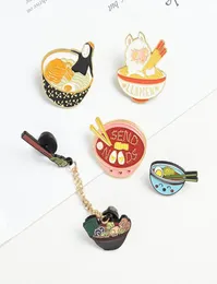 Ramen Noodles LLAMEN Pin Cute No Face Women039s Accessories Enamel Pins Bag Badges Brooches Clothes Label Pin7428374