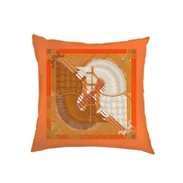 Простая наволочка в скандинавском оранжевом стиле, современный минималистичный плед для спальни, наволочка для автомобиля, спинка, осень и зима
