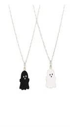 Black And White Ghost Pendant Necklaces For Women Men Friend Lovely Ghost Pendant Couple Necklace Fashion Jewelry GC9837288299