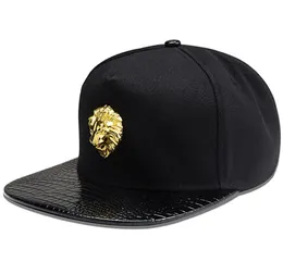 Mężczyźni Kobiety Nit Lion Głowa Czaszka Słońce Baseball Cap Ośrodek Summer Sunshreen Hip Hop punk regulowane bawełniane płaskie czapki p53 2205275388547