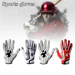 Baseballhandskar non slip silikon slitstarka justerbar handledsrem utomhus softball fitness guantes de beisbol para hombres 231225