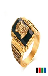 1973 Walton Hutou Темно-синее мужское кольцо из титановой стали 039s, индивидуальное ретро-кольцо Mail9736177